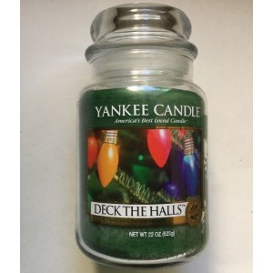 Yankee Candle DECK THE HALLS 22 oz. LARGE JAR HTF RETIRED HOLIDAY SCENT 609032904265  332764172248